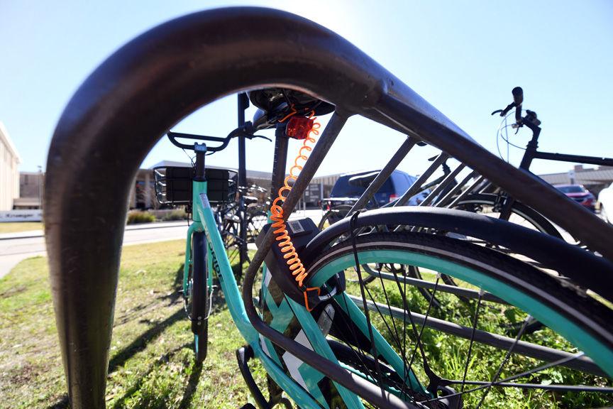 VeoRide bikes on campus